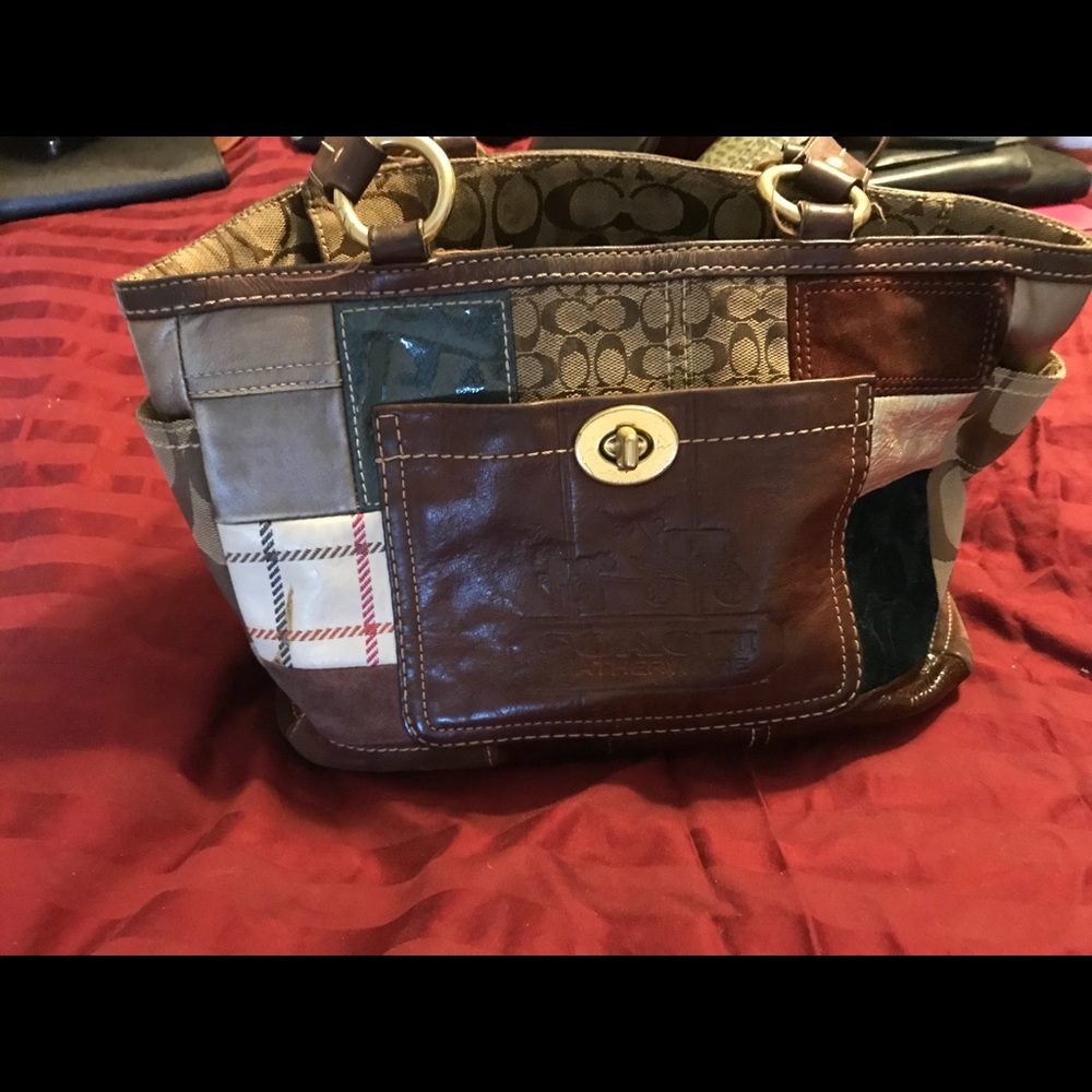 Patch coach handbag